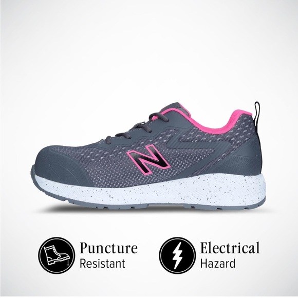 New Balance Women's Composite Toe Logic Industrial Boot, Grey/Pink, 7.5 - Picture 5 of 5